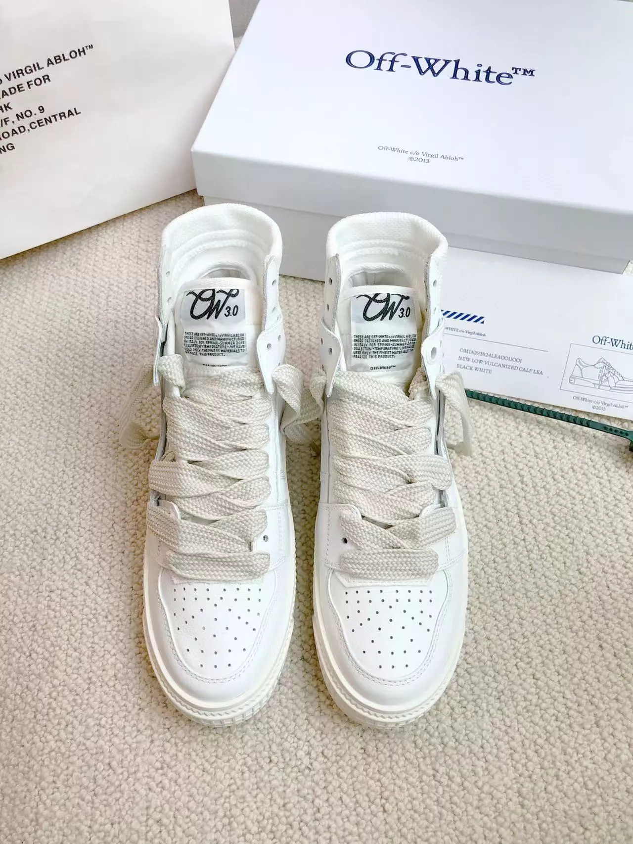 Lightweight 9155 Off-White High Tops Shoes For Men