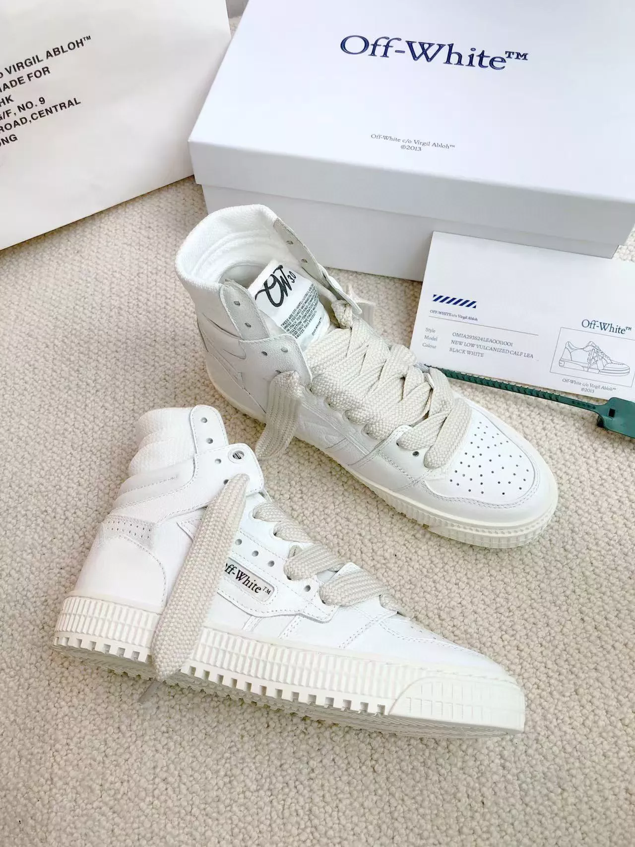 Lightweight 9155 Off-White High Tops Shoes For Men