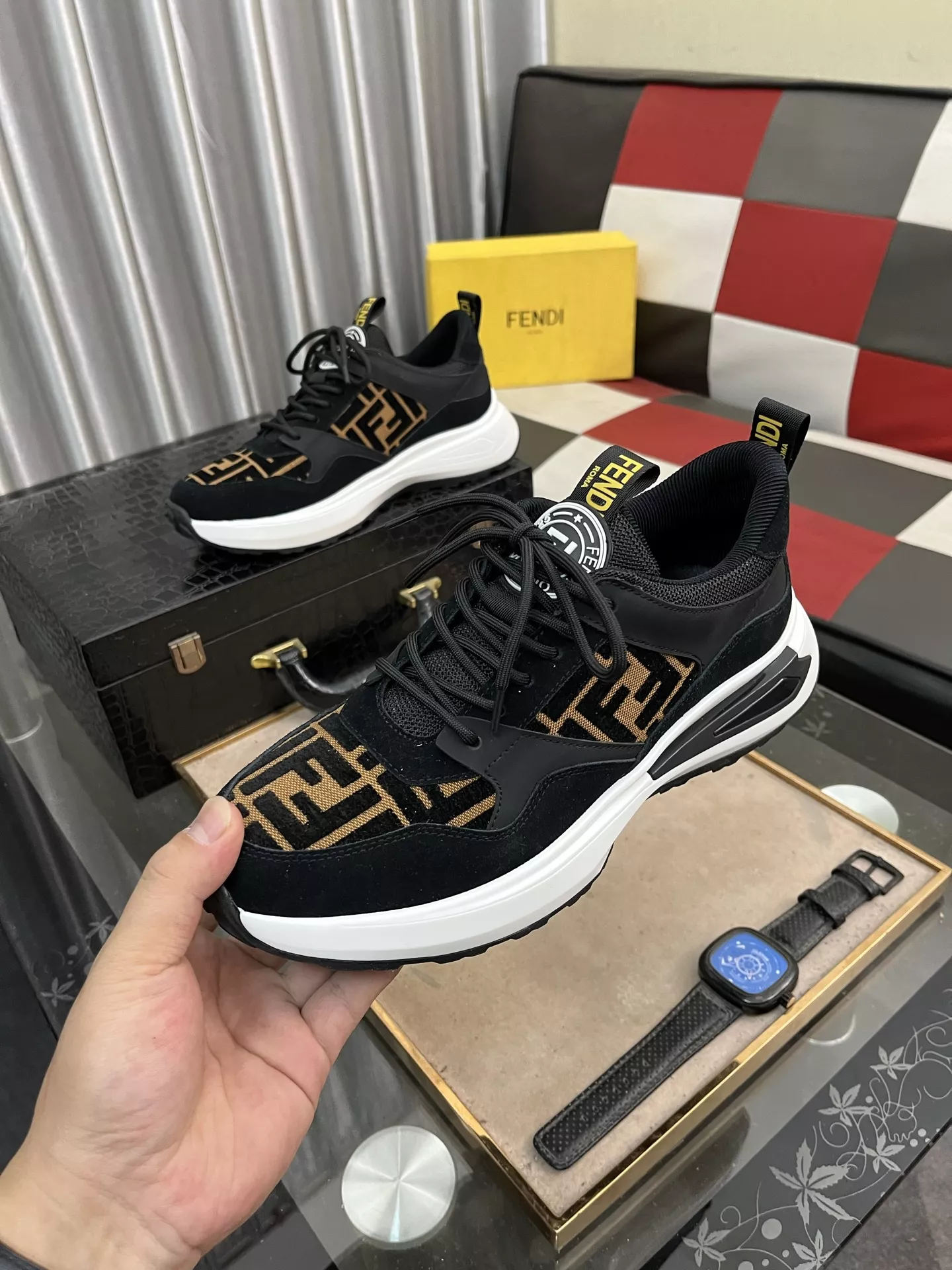 Lightweight 9351 Fendi Casual Shoes For Men