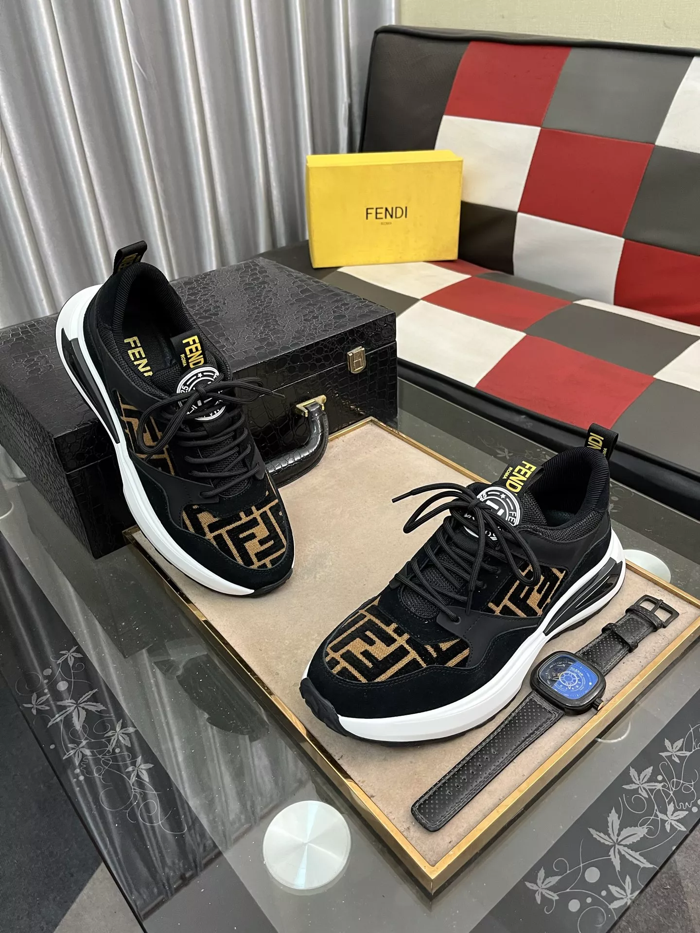 Lightweight 9351 Fendi Casual Shoes For Men