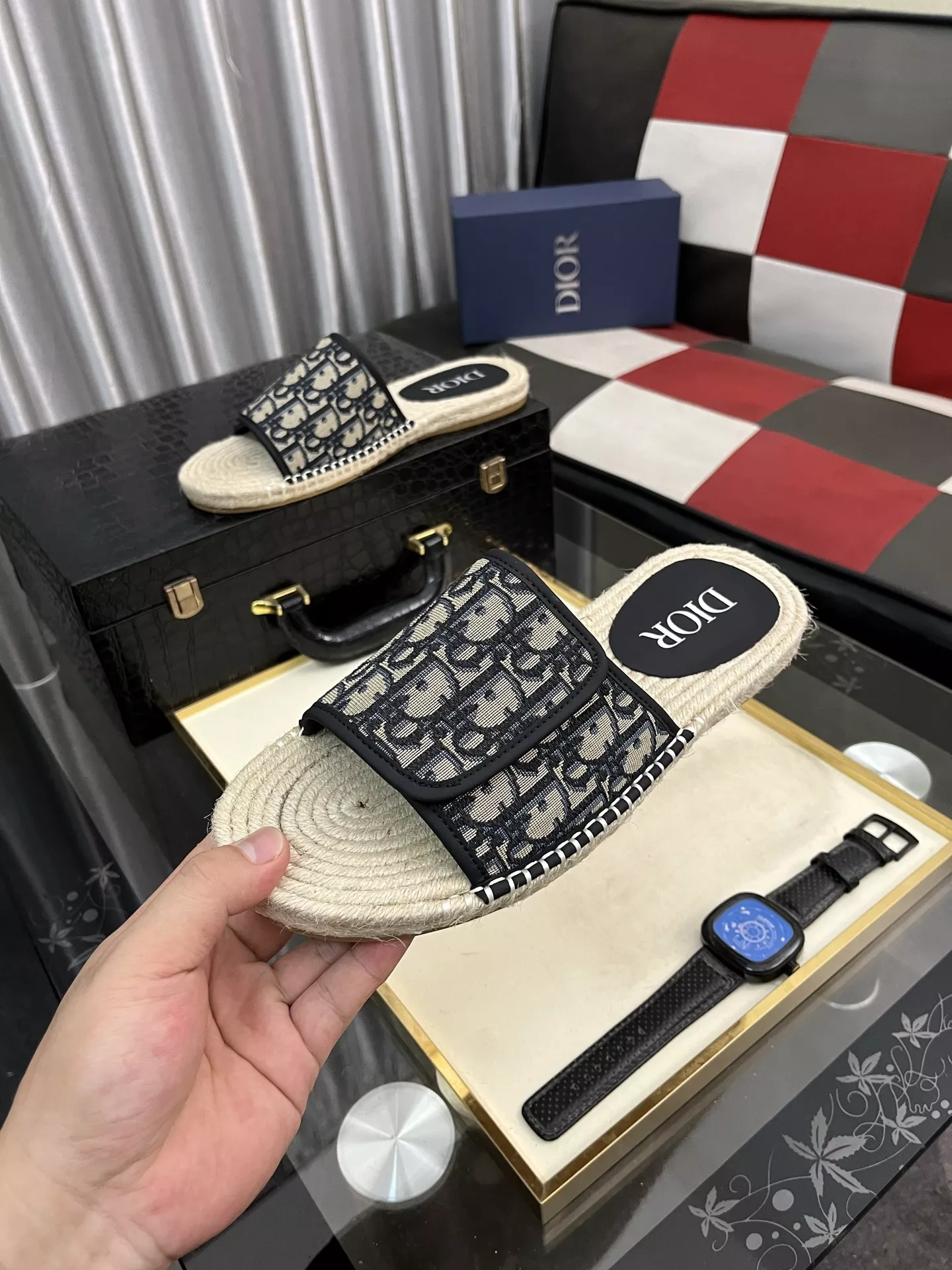 Lightweight 9366 Christian Dior Slippers For Men