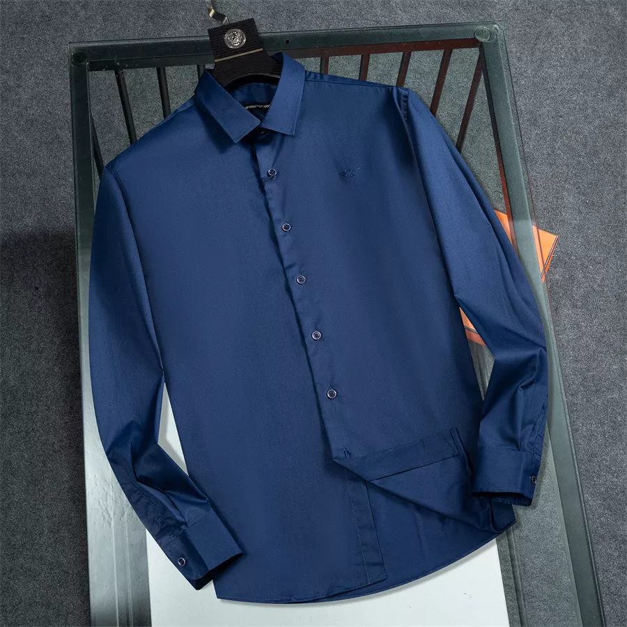 Lightweight 9886 Armani Shirts Long Sleeved For Men
