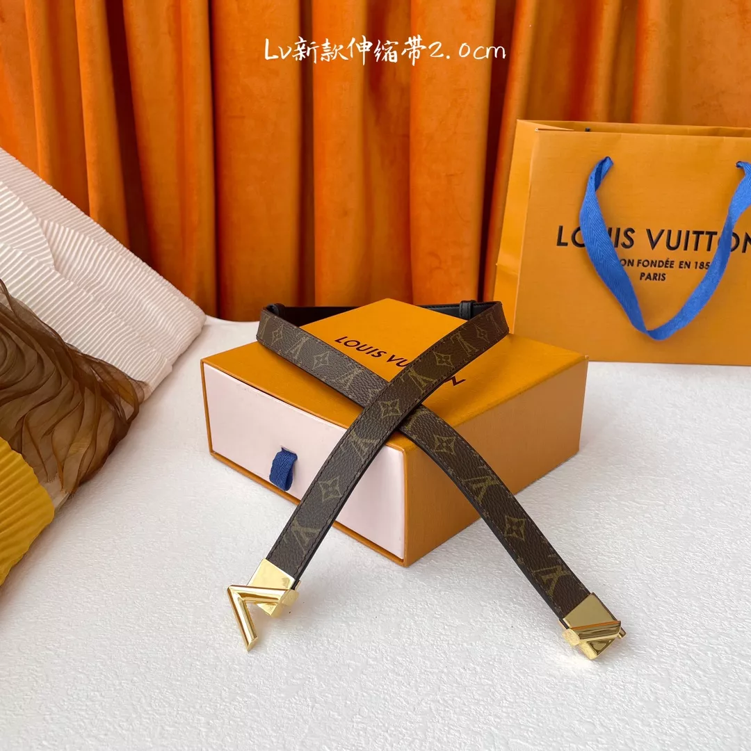 Louis Vuitton AAA Quality Belts In 2.0cm For Women EasyMatch 7594
