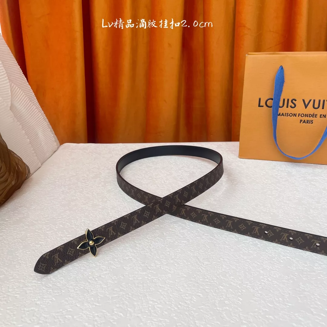 Louis Vuitton AAA Quality Belts In 2.0cm For Women Stylish 6457