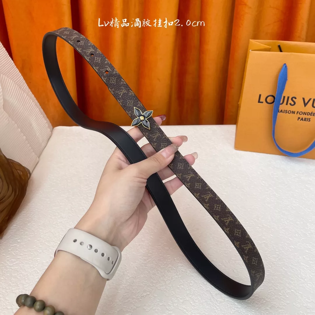 Louis Vuitton AAA Quality Belts In 2.0cm For Women Stylish 6457