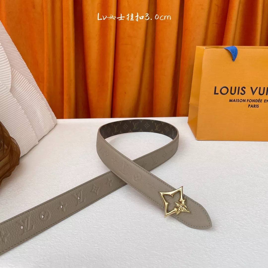 Louis Vuitton AAA Quality Belts In 3.0cm For Women GoodFit 7902