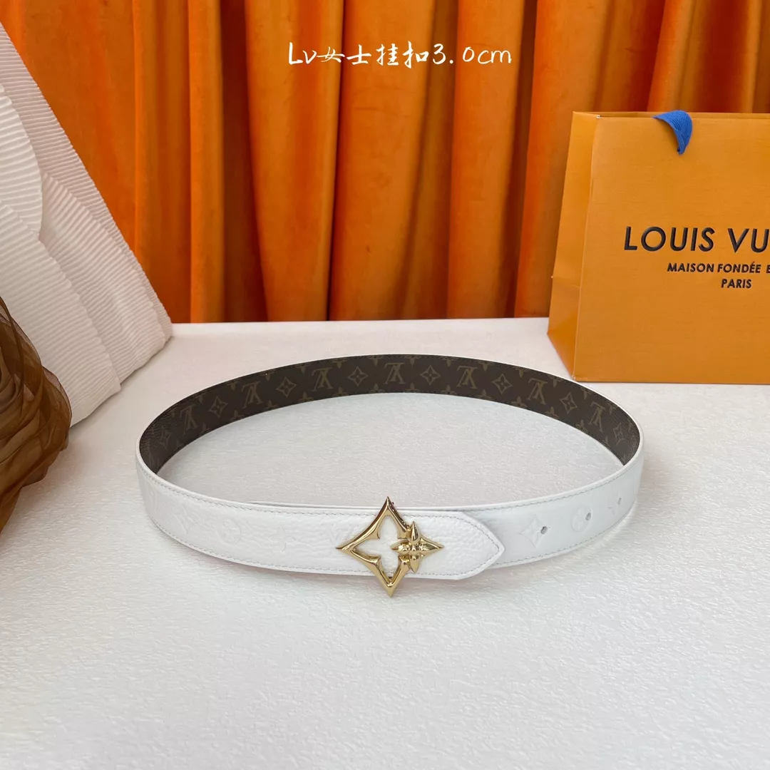 Louis Vuitton AAA Quality Belts In 3.0cm For Women Trendy 8509