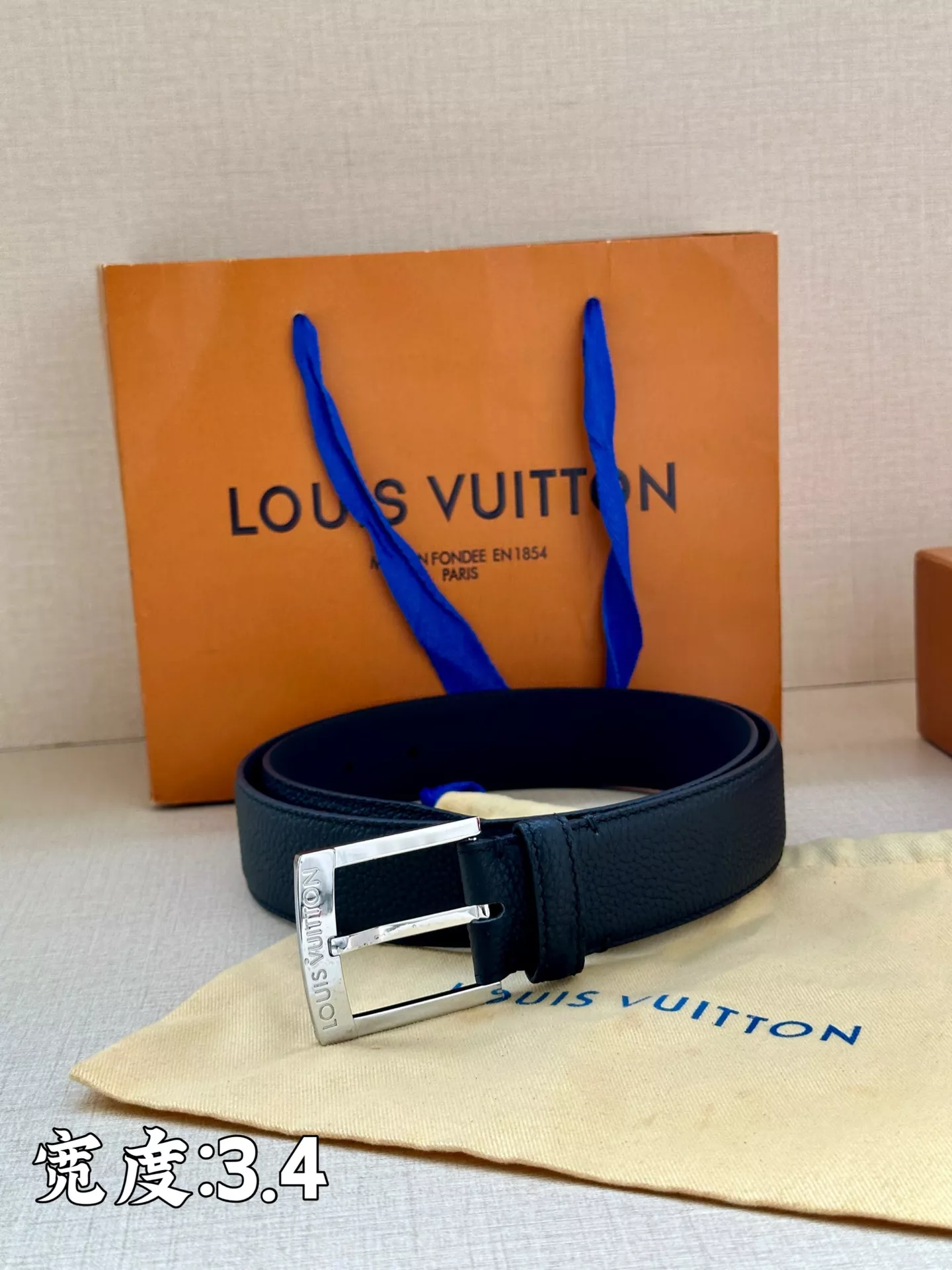 Louis Vuitton AAA Quality Belts In 3.4cm For Men AllSeason 5522