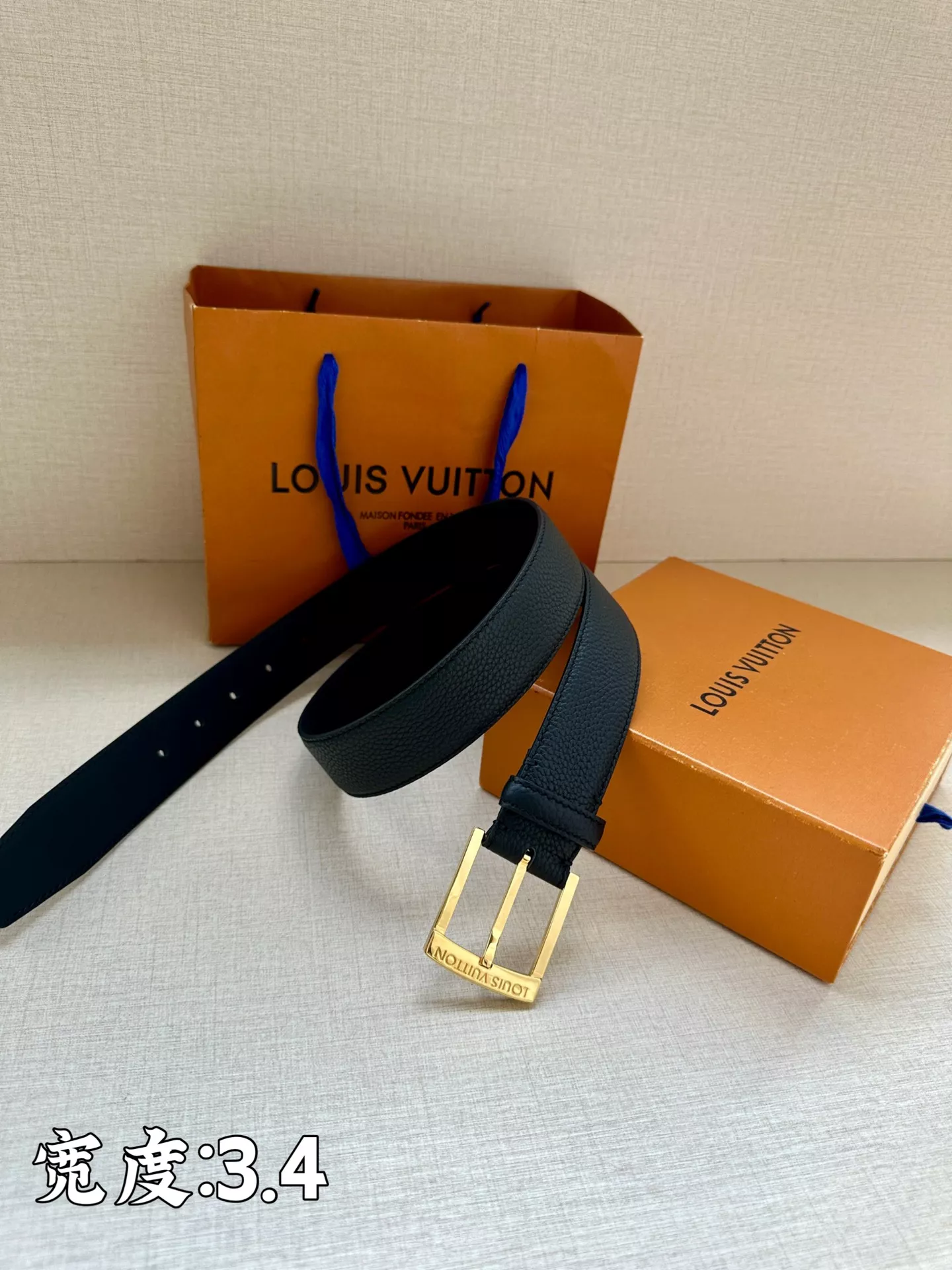 Louis Vuitton AAA Quality Belts In 3.4cm For Men Refined 567