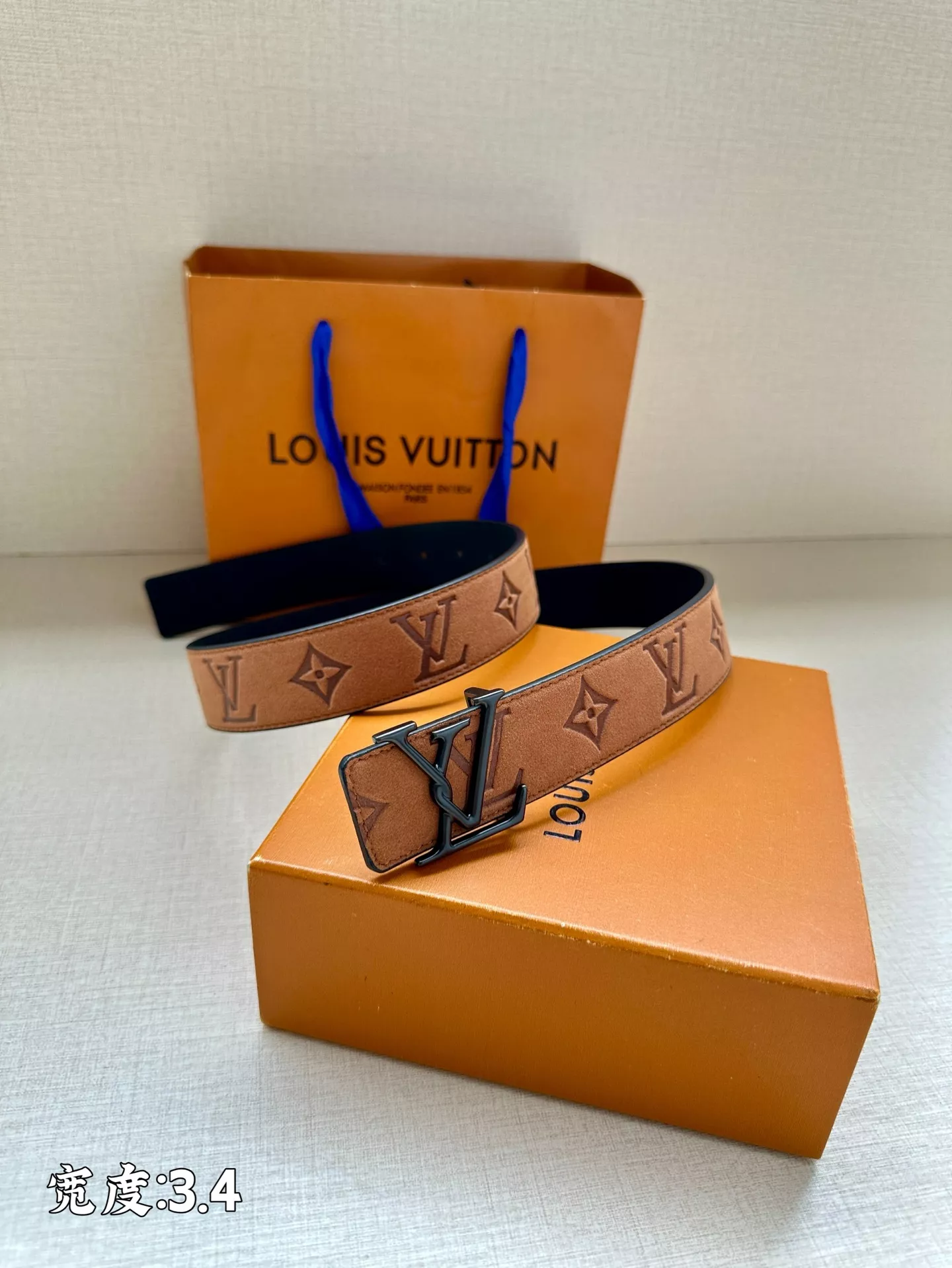Louis Vuitton AAA Quality Belts In 3.4cm For Unisex Modern 3818