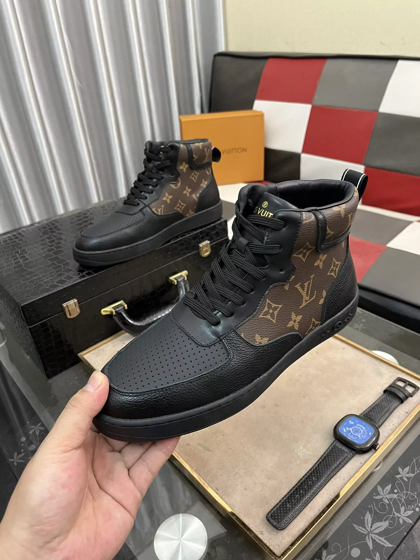 Louis Vuitton High Tops Shoes For Men Bright 2750
