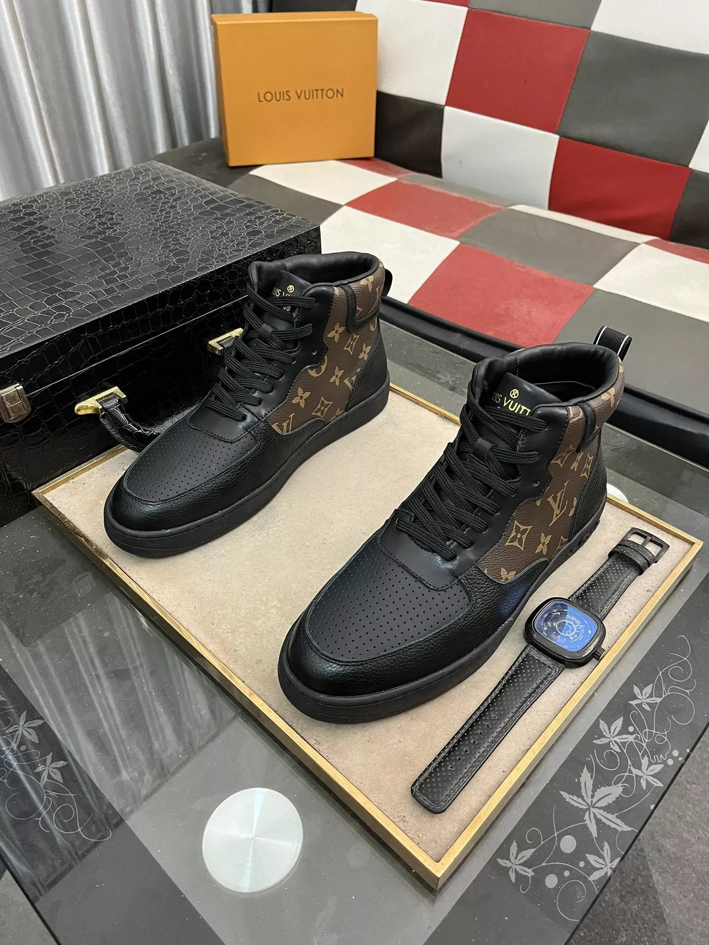 Louis Vuitton High Tops Shoes For Men Bright 2750