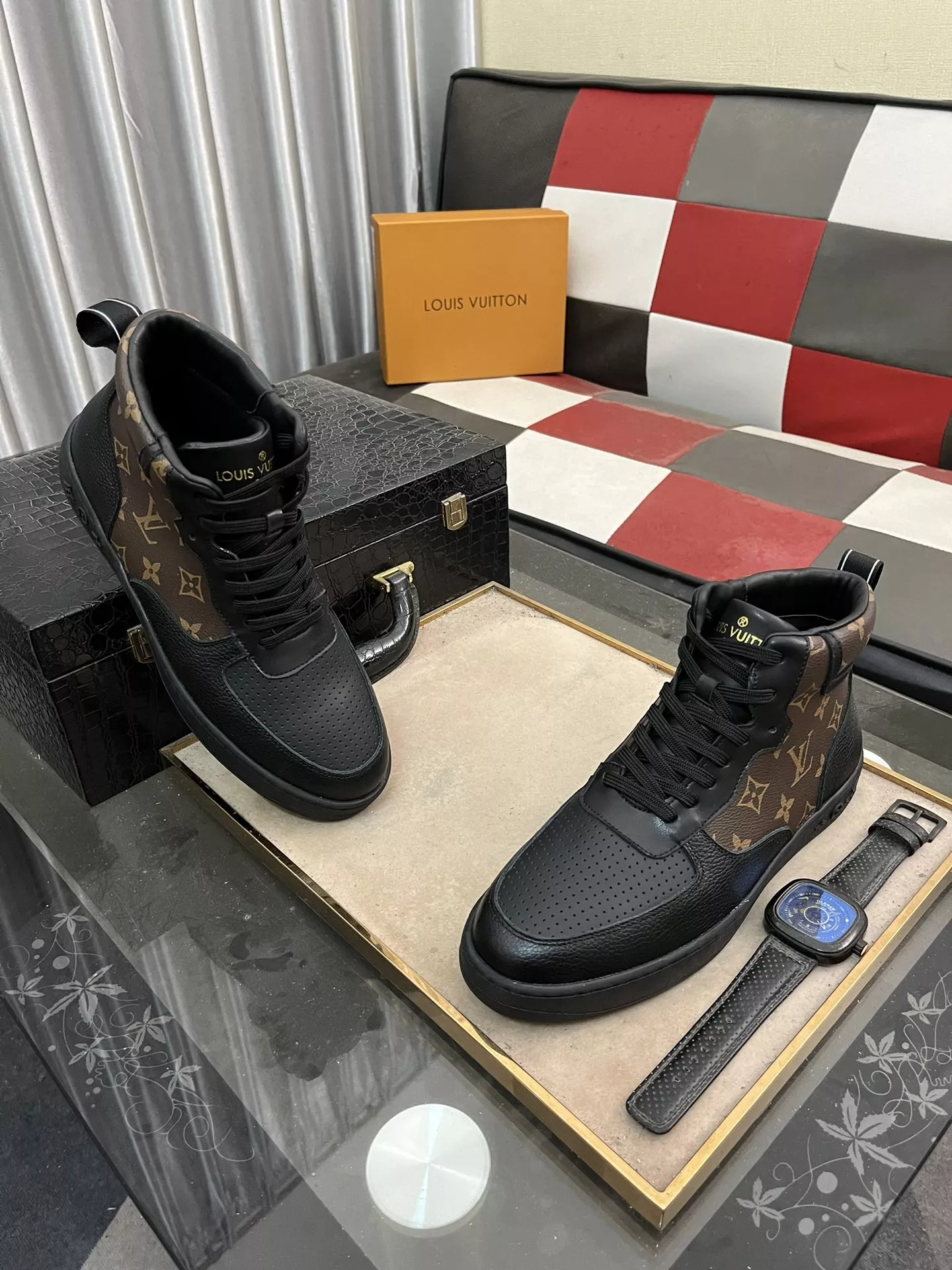 Louis Vuitton High Tops Shoes For Men Bright 2750