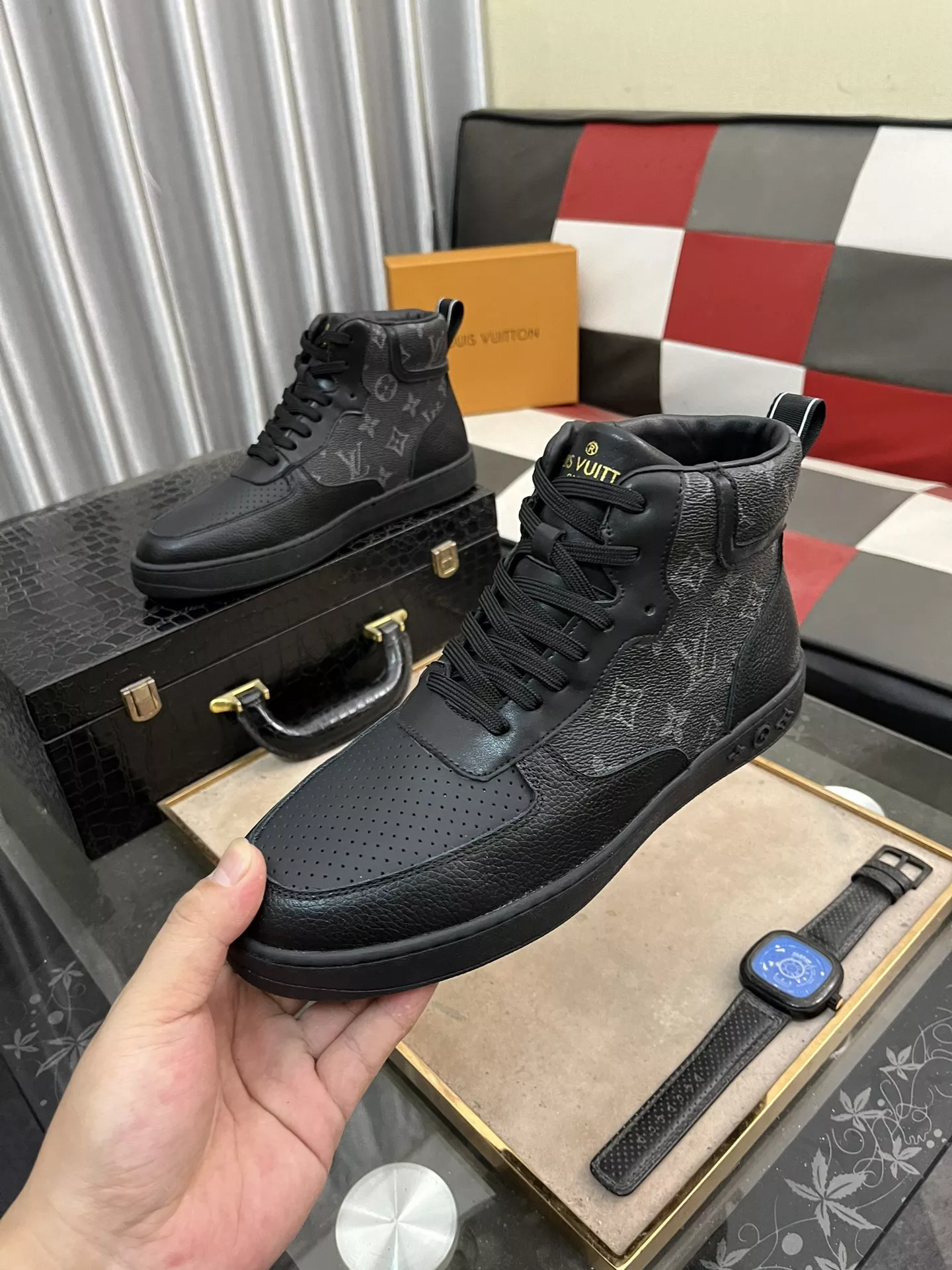 Louis Vuitton High Tops Shoes For Men Efficient 6729