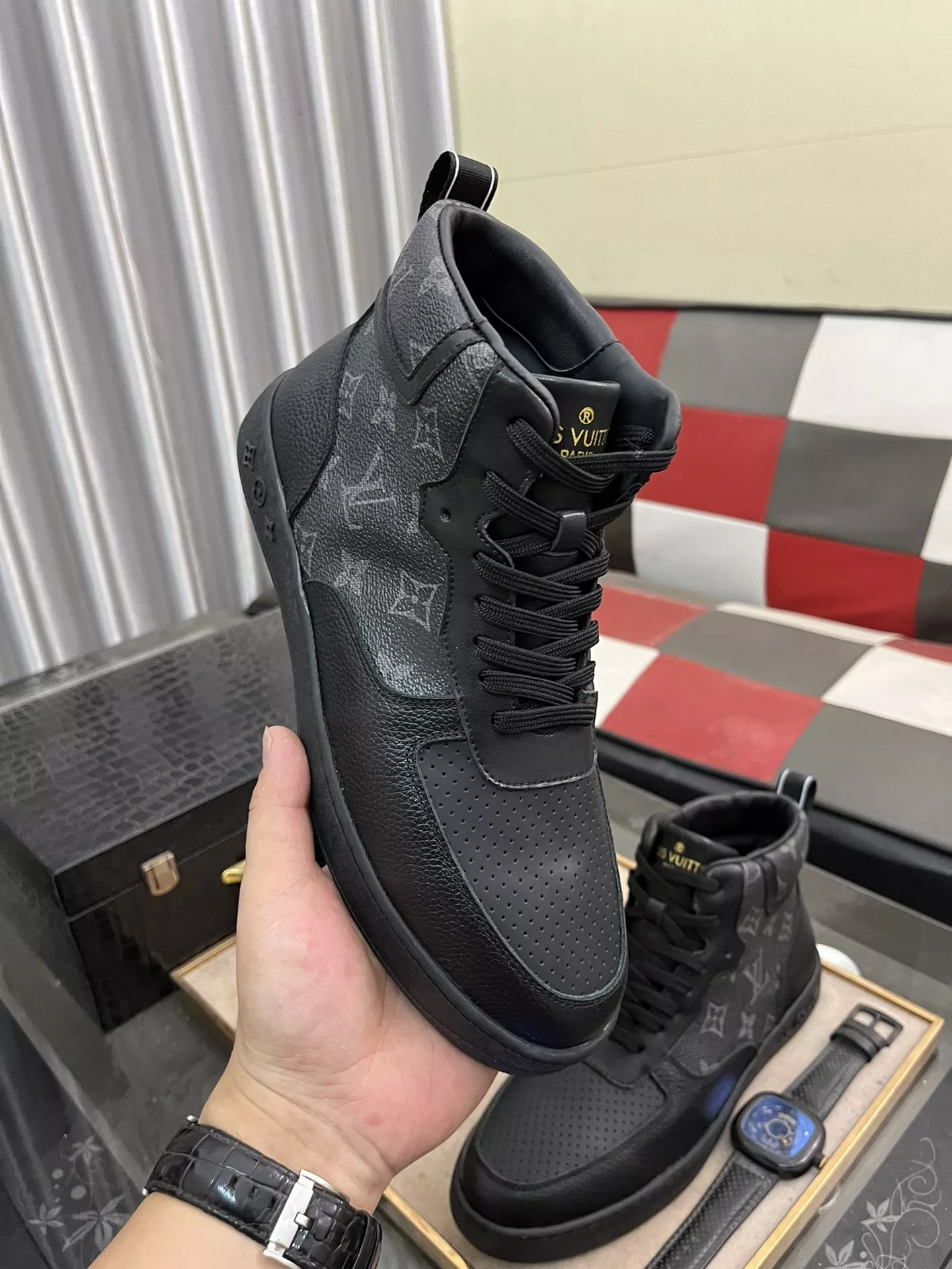 Louis Vuitton High Tops Shoes For Men Efficient 6729