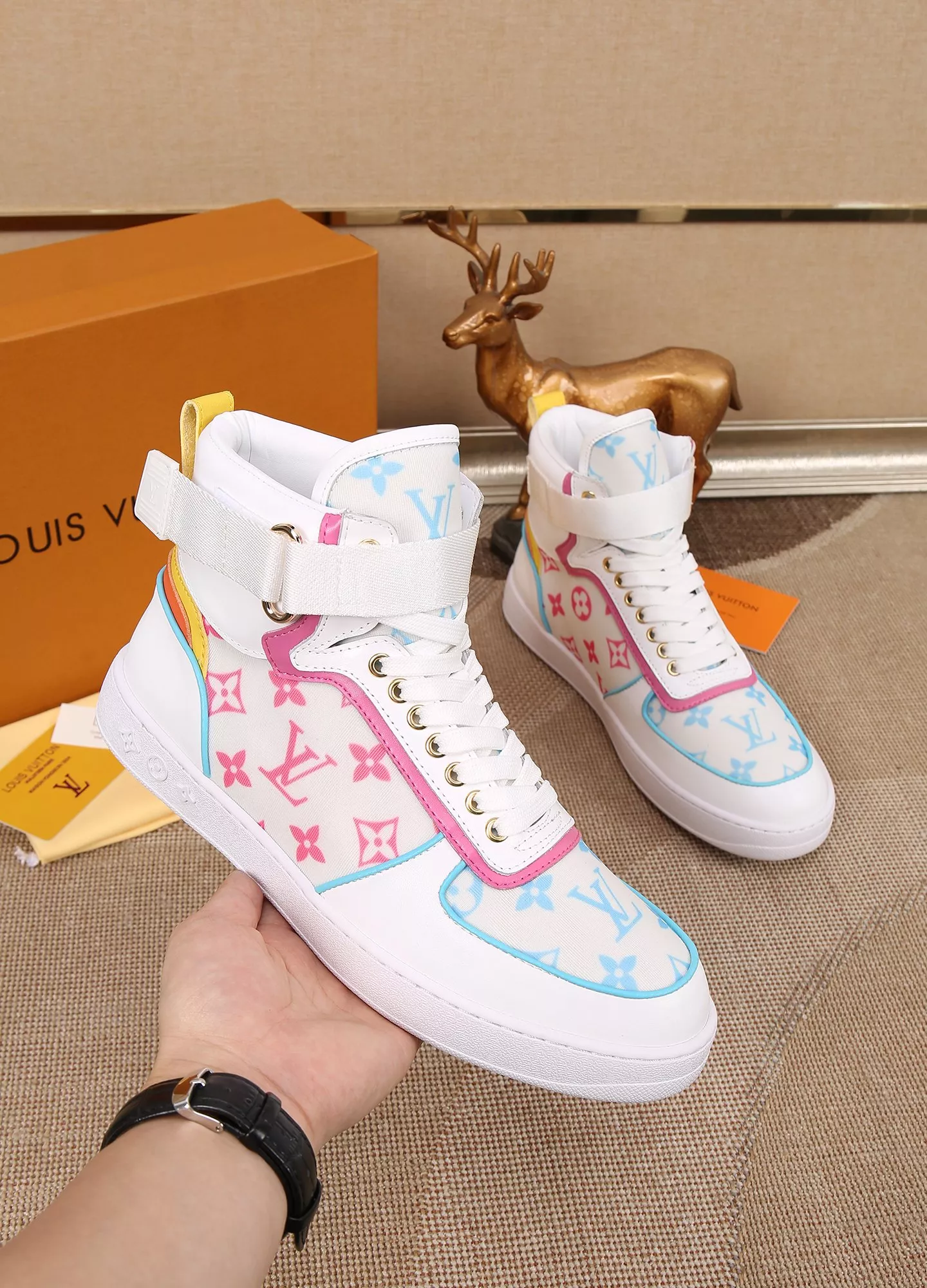 Louis Vuitton High Tops Shoes For Women Bright 7298