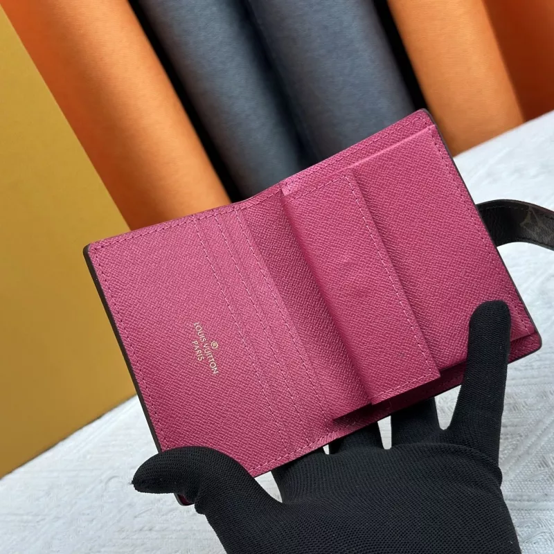 Louis Vuitton LV Card Case In Rose Red Functional 5520