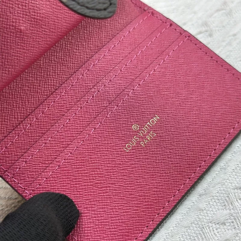 Louis Vuitton LV Card Case In Rose Red Functional 5520