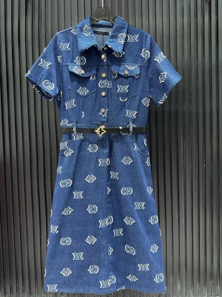 Louis Vuitton LV Dresses Short Sleeved For Women Unique 2559