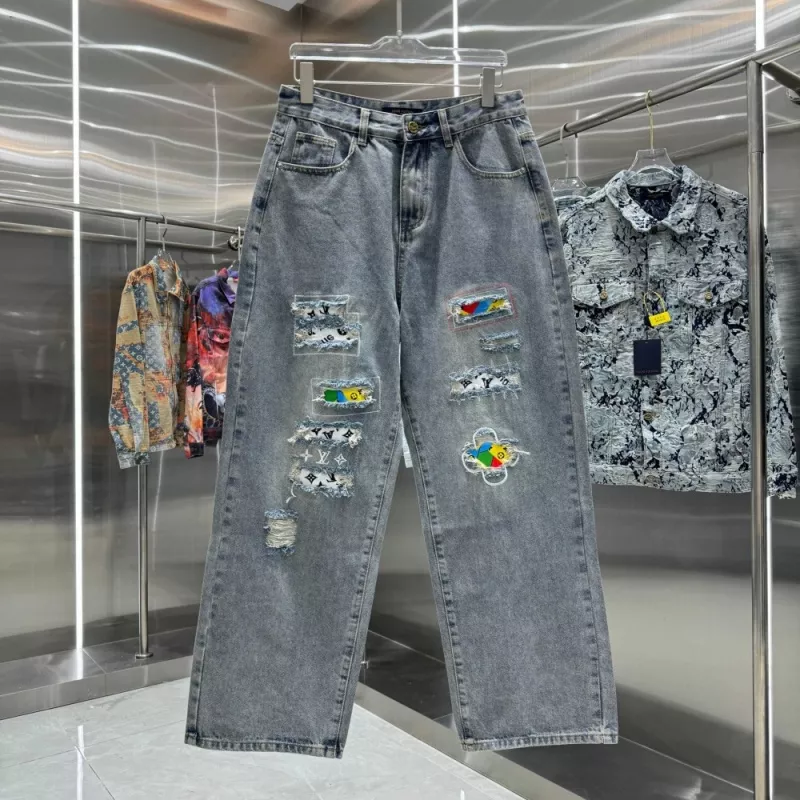Louis Vuitton LV Jeans For Unisex Trendsetting 2957
