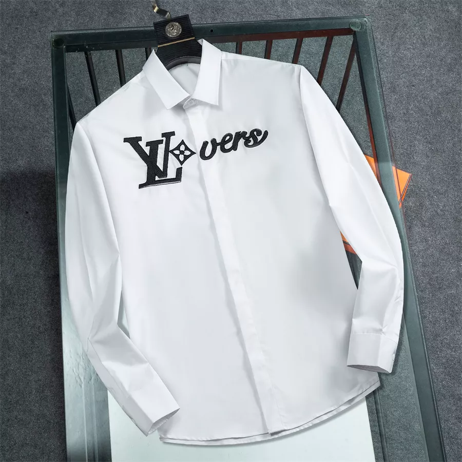 Louis Vuitton LV Shirts Long Sleeved For Men Bold 500