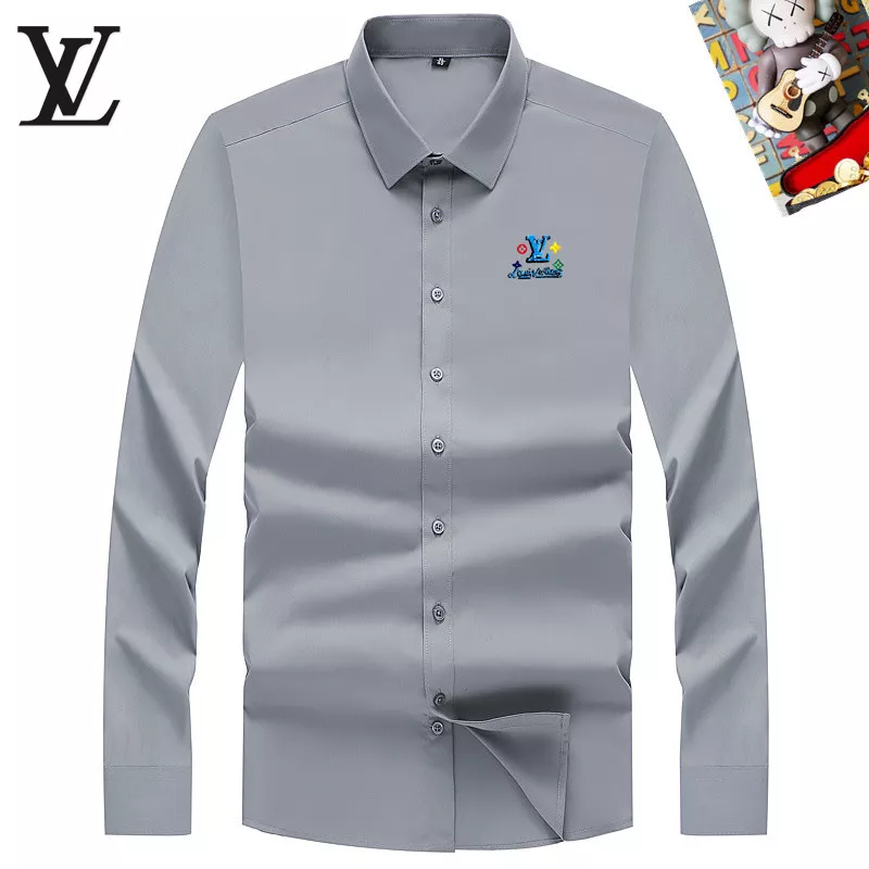 Louis Vuitton LV Shirts Long Sleeved For Men Elegant 2631