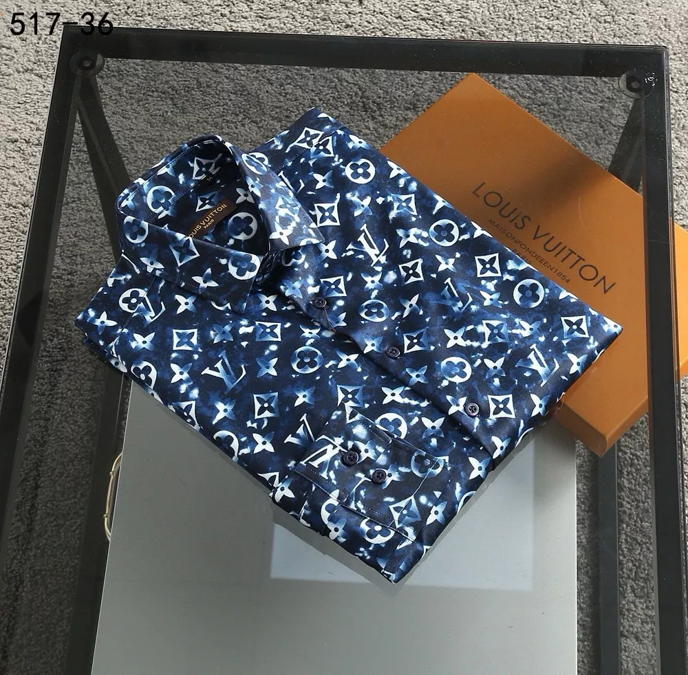 Louis Vuitton LV Shirts Long Sleeved For Men GoodFit 6654