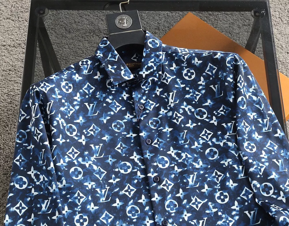 Louis Vuitton LV Shirts Long Sleeved For Men GoodFit 6654