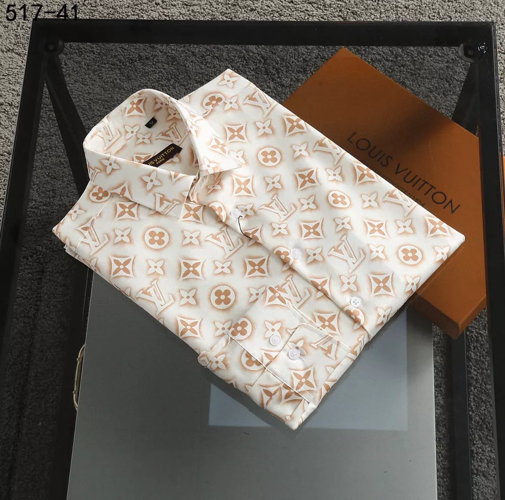 Louis Vuitton LV Shirts Long Sleeved For Men Sophisticated 7375