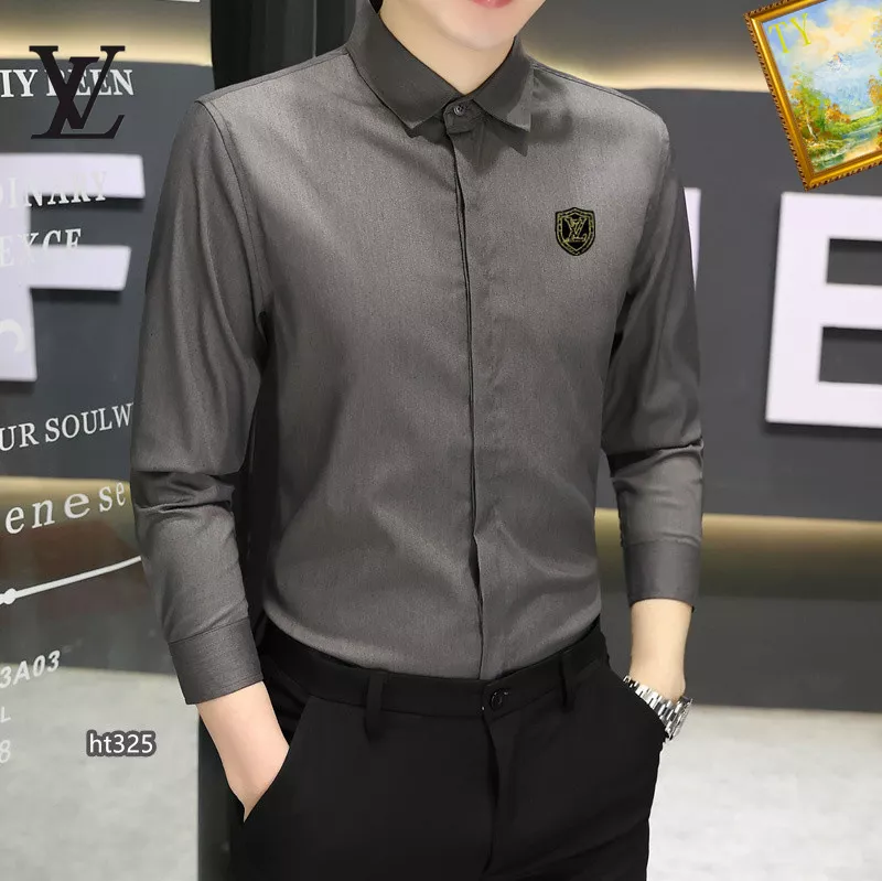 Louis Vuitton LV Shirts Long Sleeved For Men Stylish 8579
