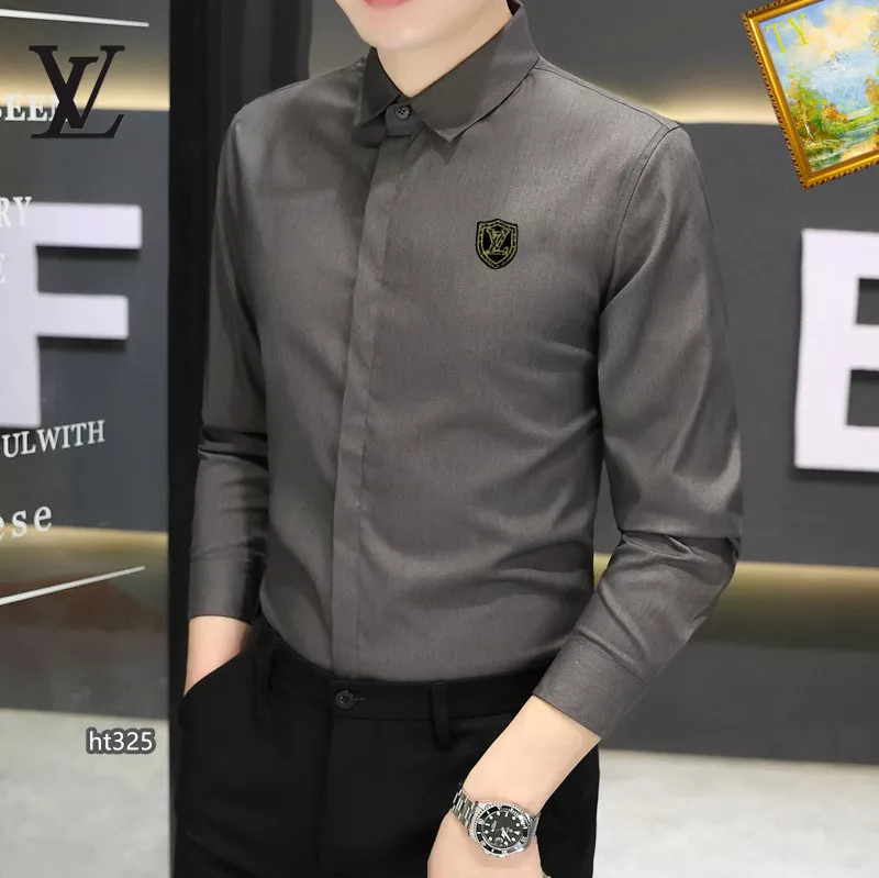 Louis Vuitton LV Shirts Long Sleeved For Men Stylish 8579