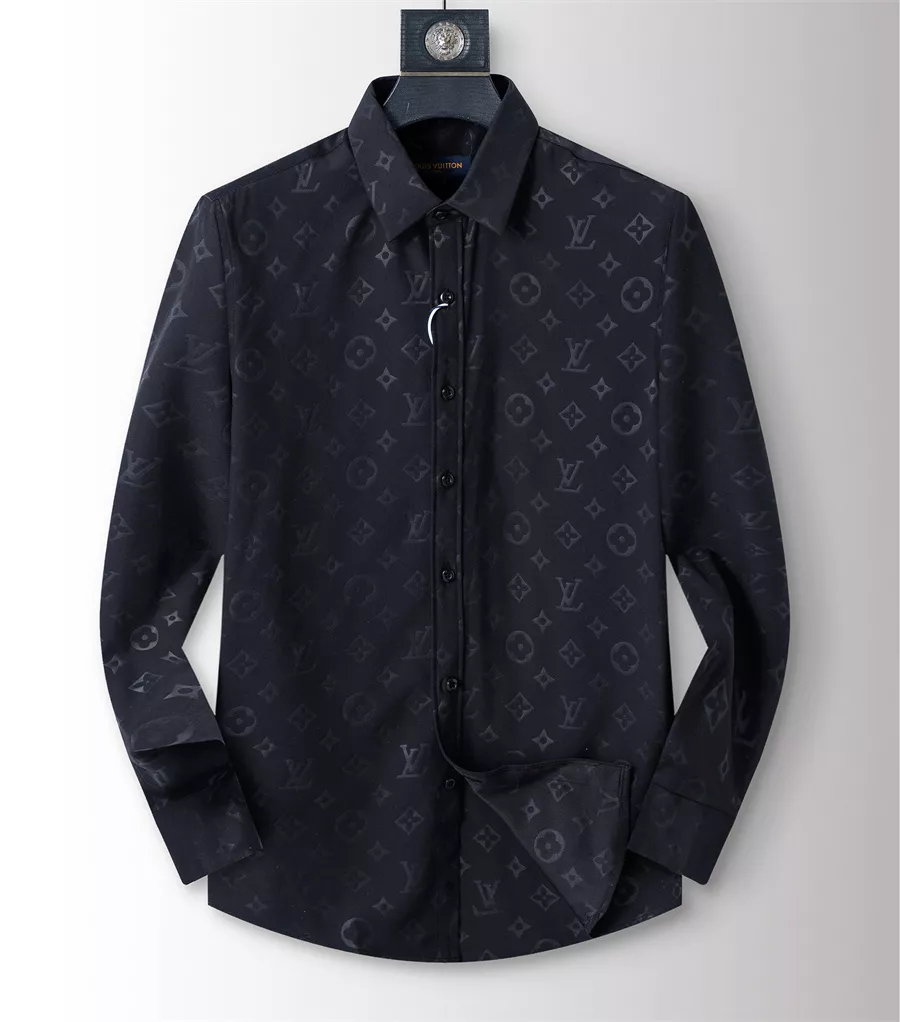 Louis Vuitton LV Shirts Long Sleeved For Men Vibrant 6396