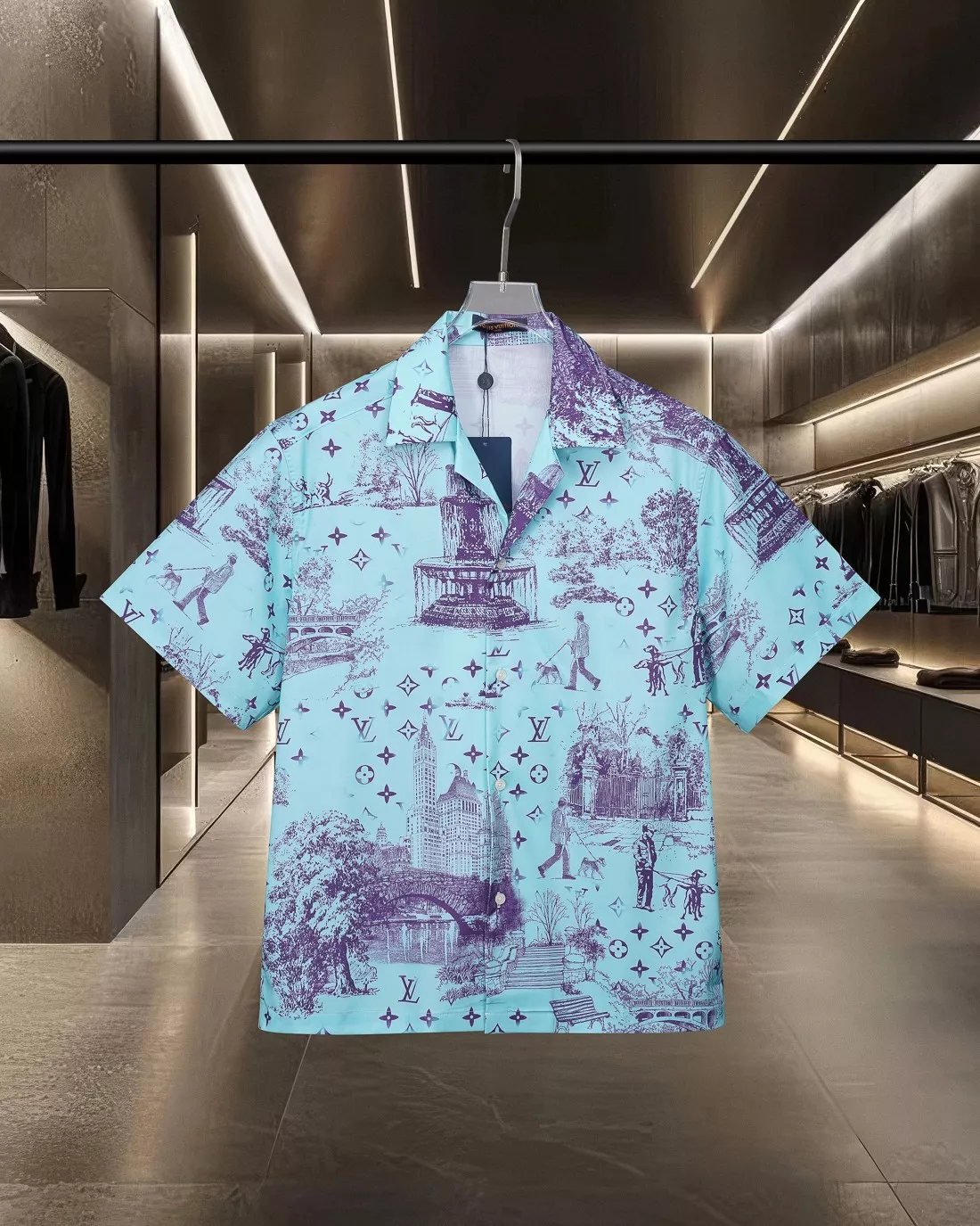 Louis Vuitton LV Shirts Short Sleeved For Men Bold 3846