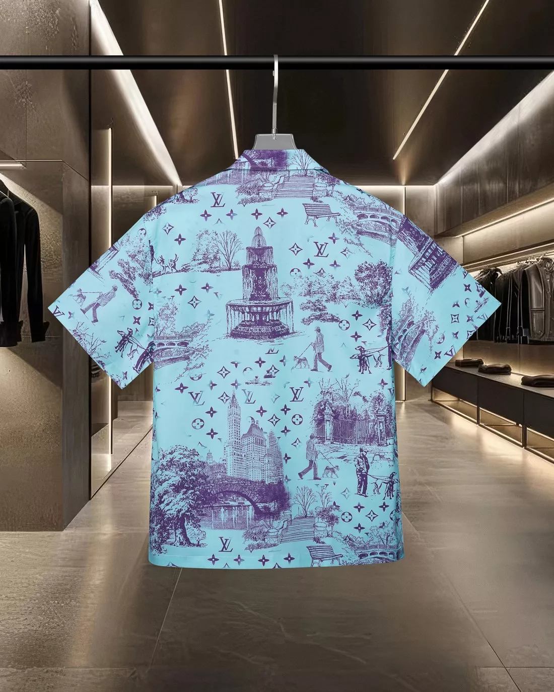 Louis Vuitton LV Shirts Short Sleeved For Men Bold 3846