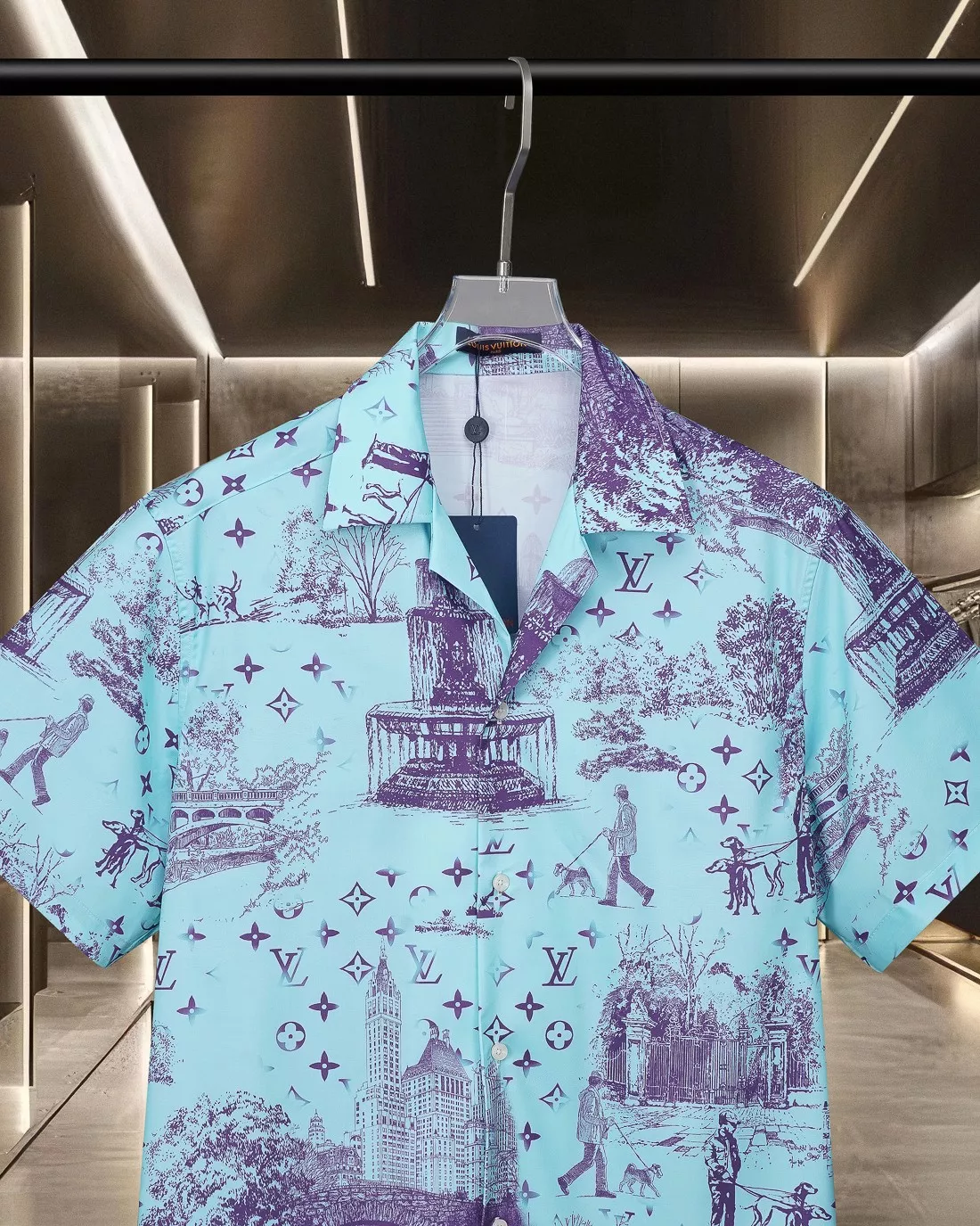 Louis Vuitton LV Shirts Short Sleeved For Men Bold 3846