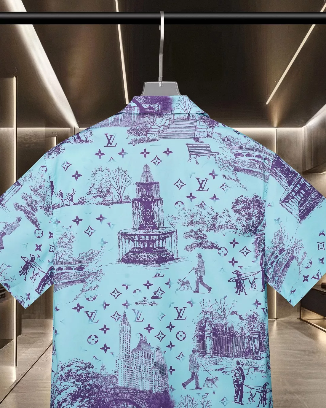 Louis Vuitton LV Shirts Short Sleeved For Men Bold 3846