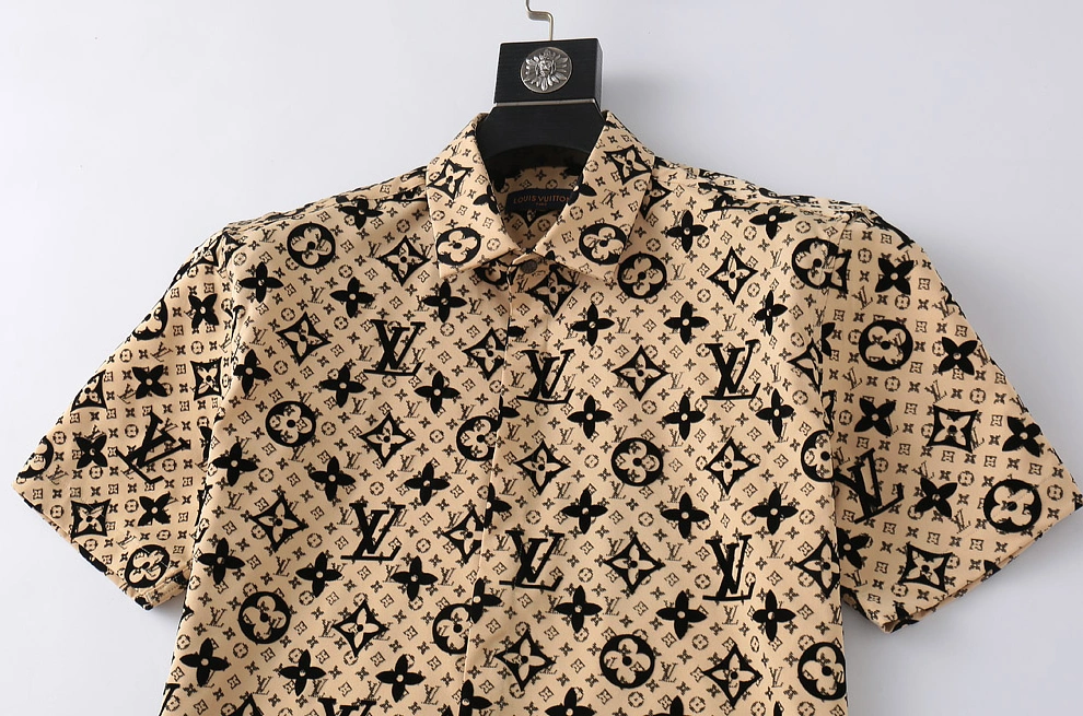 Louis Vuitton LV Shirts Short Sleeved For Men Bold 9300