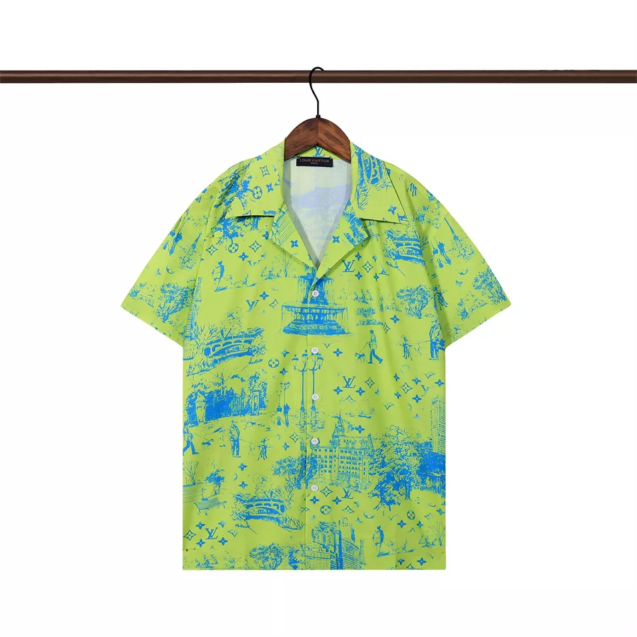 Louis Vuitton LV Shirts Short Sleeved For Men Minimalist 5336