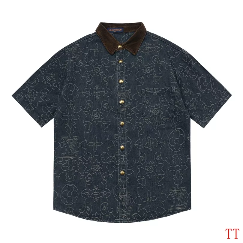 Louis Vuitton LV Shirts Short Sleeved For Unisex Breathable 701