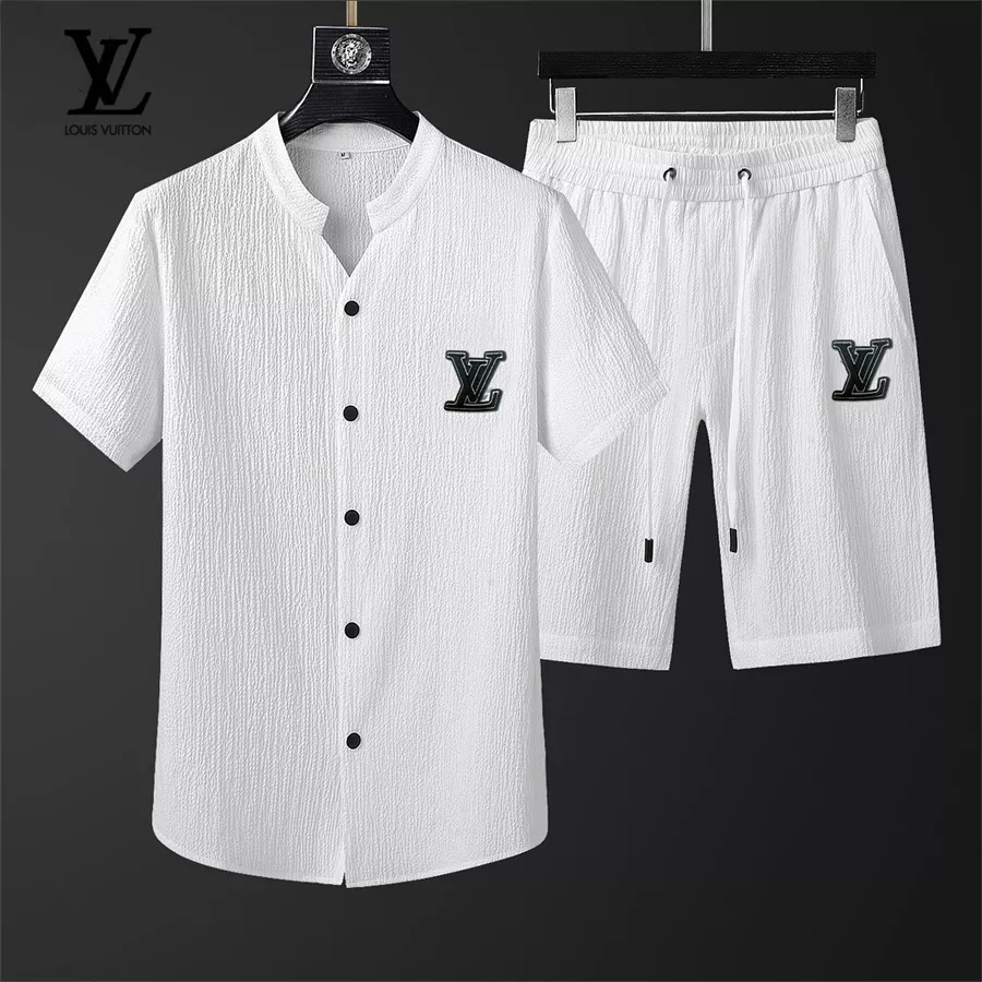 Louis Vuitton LV Tracksuits Short Sleeved For Men Bright 9372