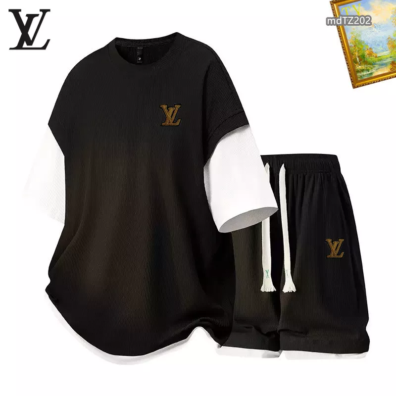 Louis Vuitton LV Tracksuits Short Sleeved For Men Durable 1136