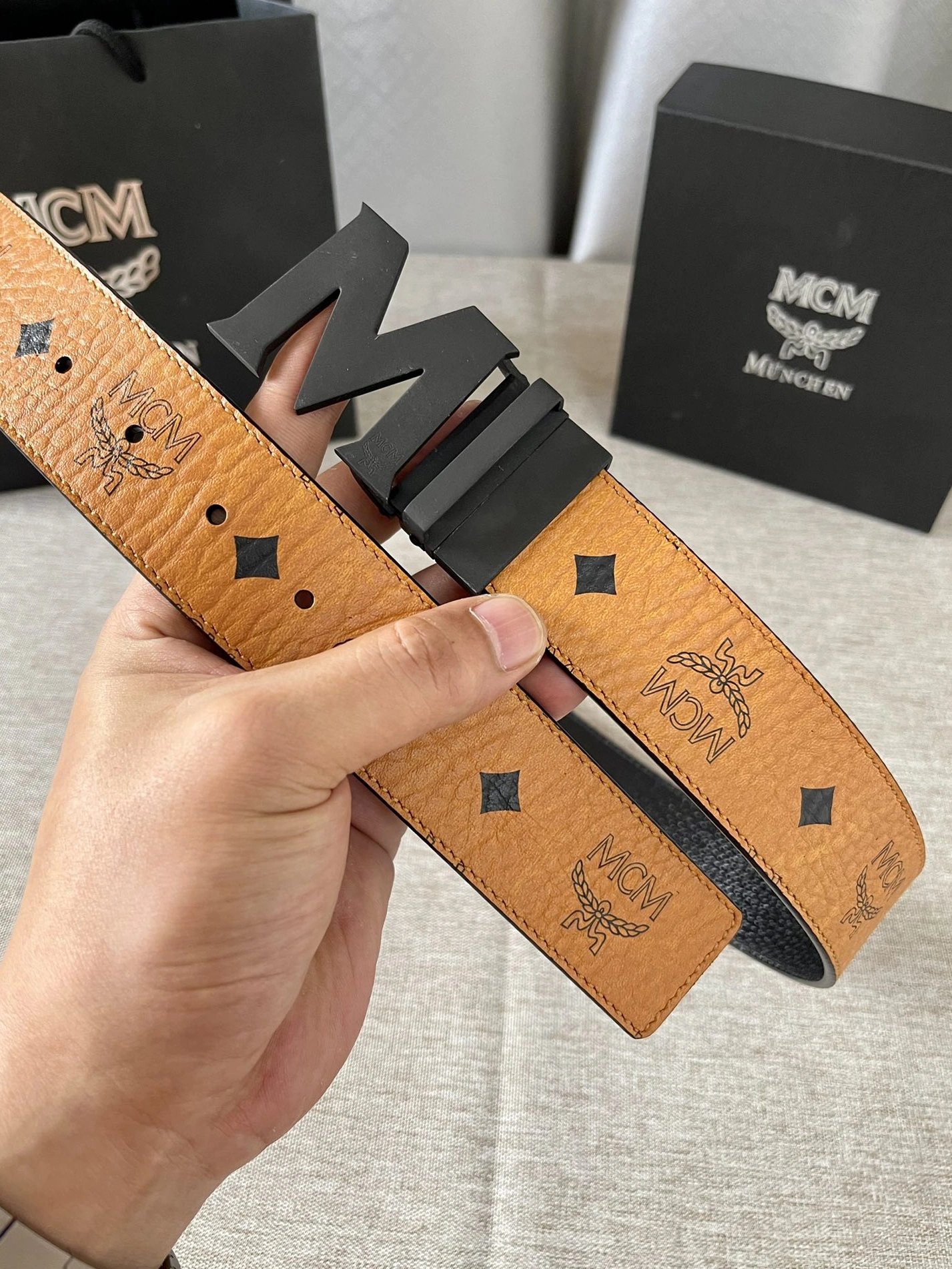 MCM AAA Quality Belts For Men Functional 6121