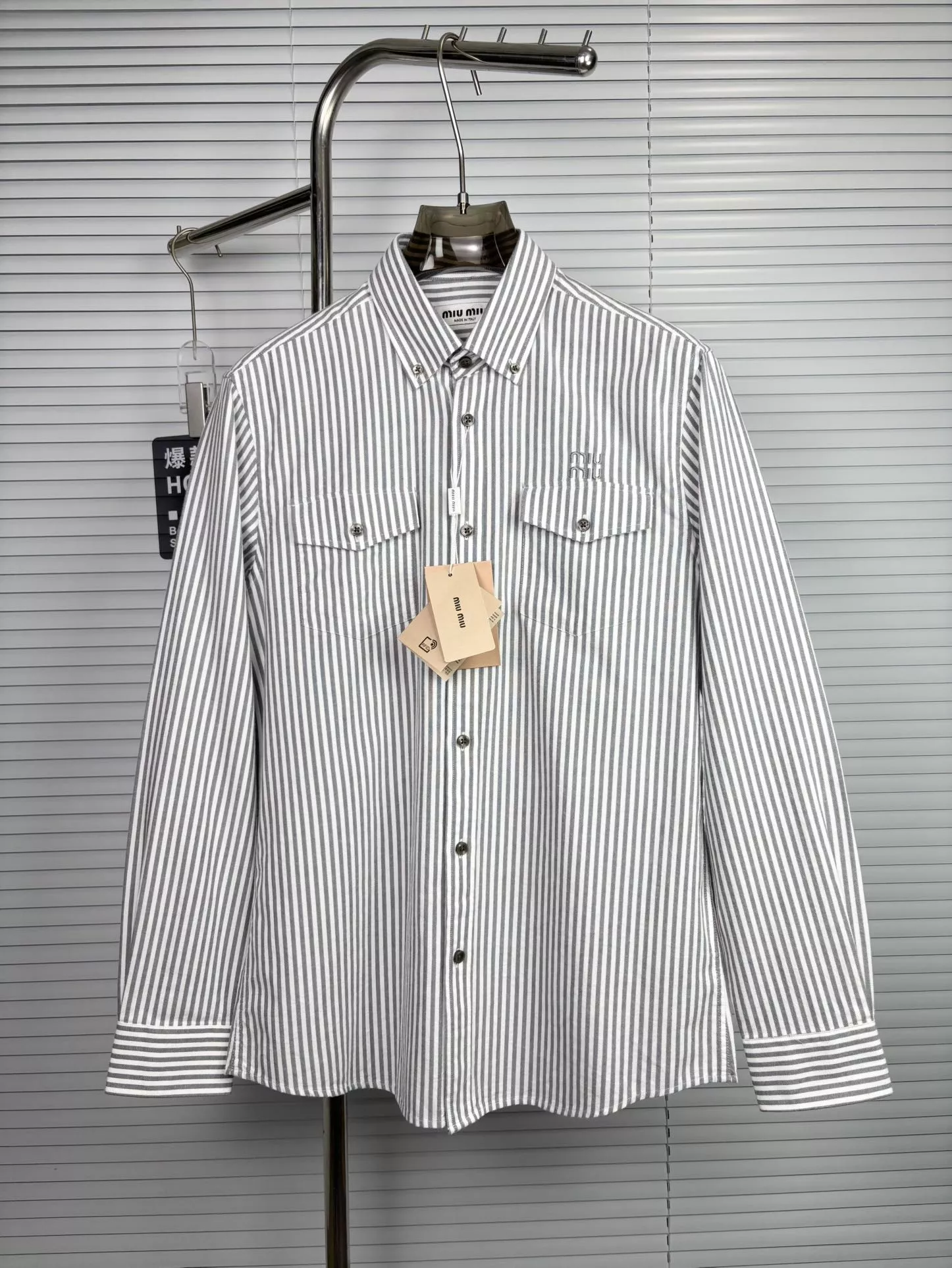 MIU MIU  Shirts Long Sleeved For Men Bold 9840