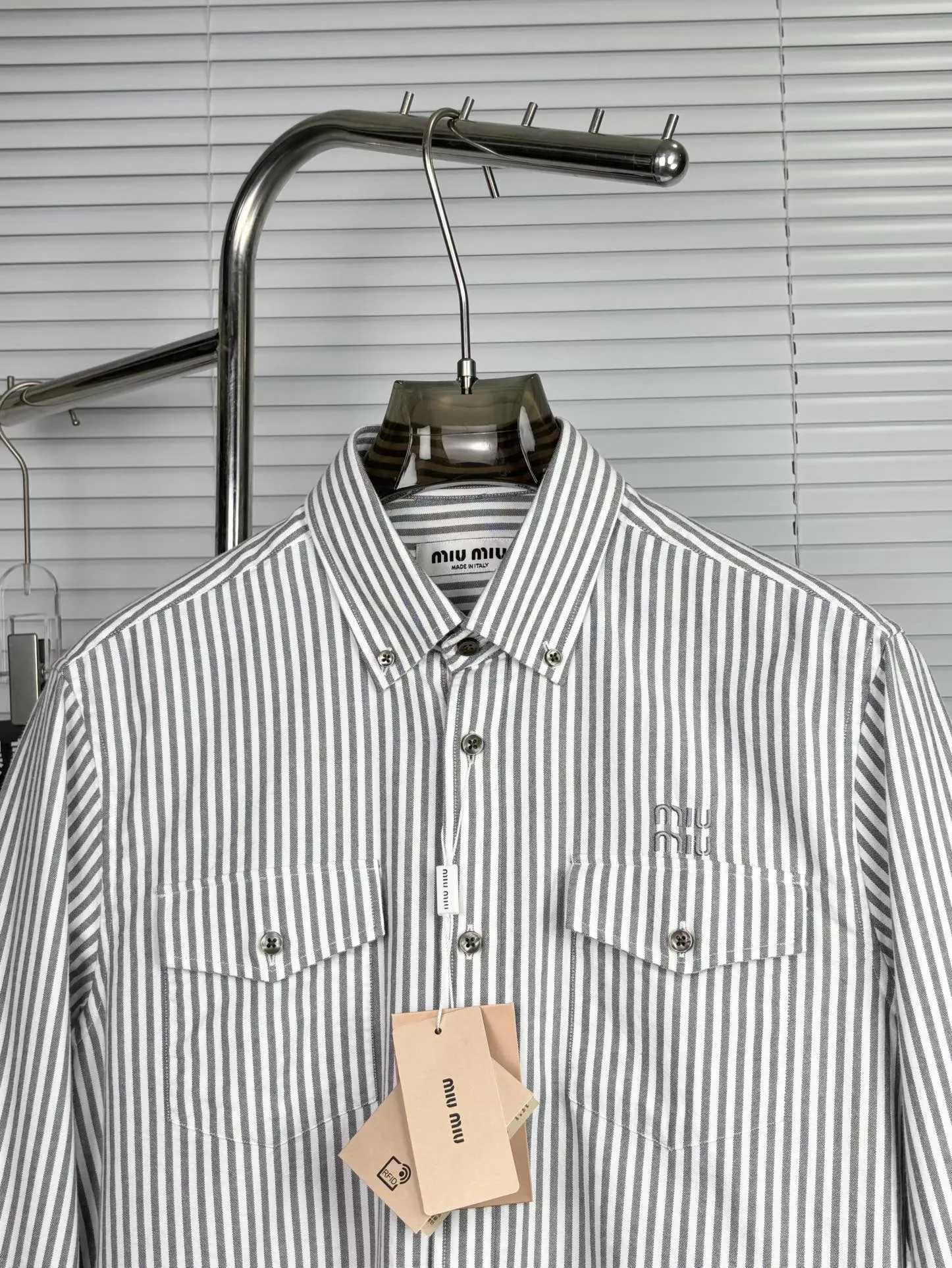 MIU MIU  Shirts Long Sleeved For Men Bold 9840