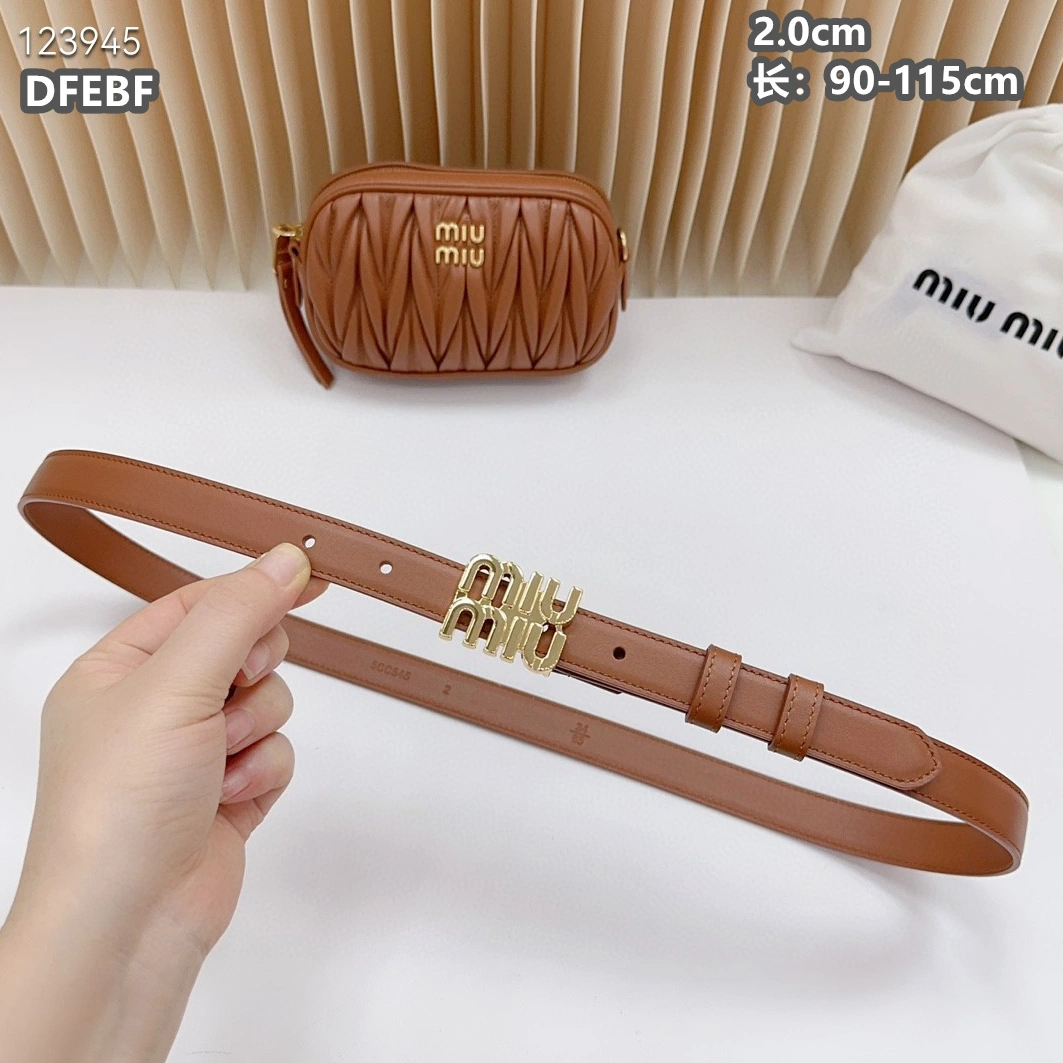 MIU MIU AAA Quality Belts For Women Bright 6674