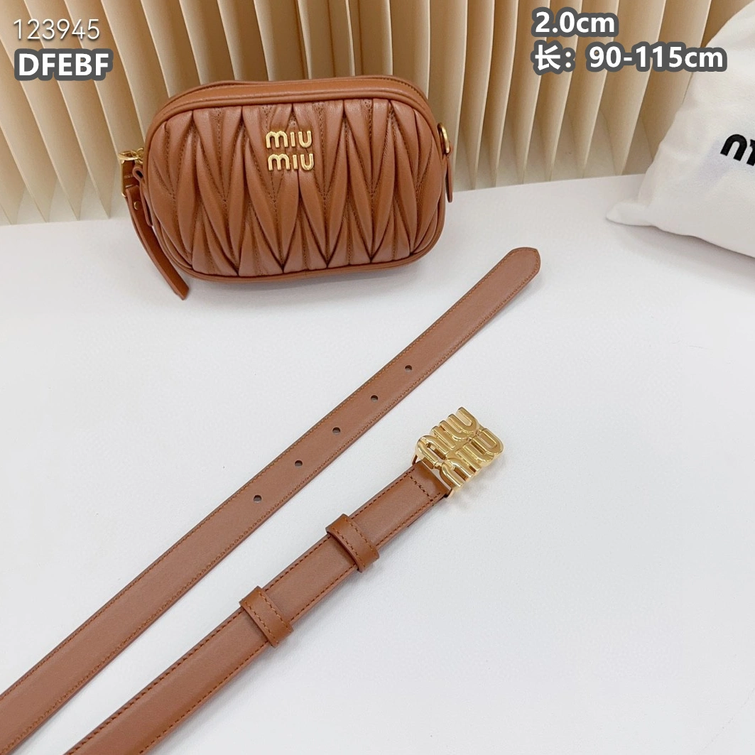 MIU MIU AAA Quality Belts For Women Bright 6674