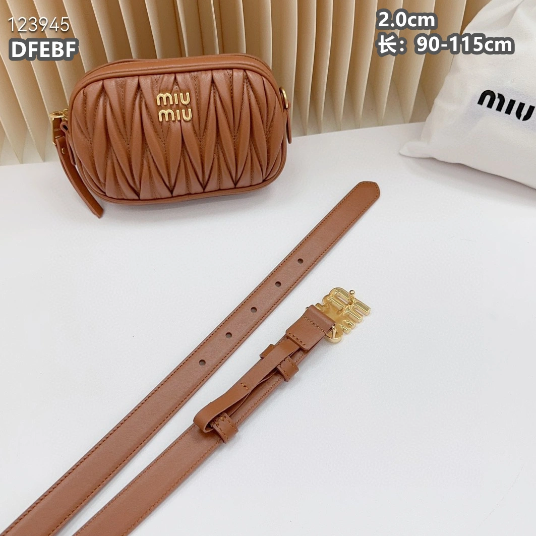 MIU MIU AAA Quality Belts For Women Bright 6674