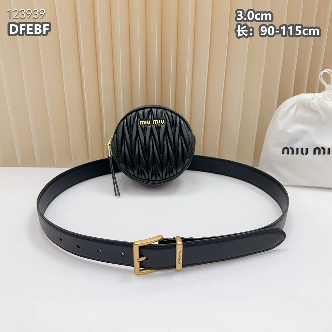 MIU MIU AAA Quality Belts For Women Comfortable 8315