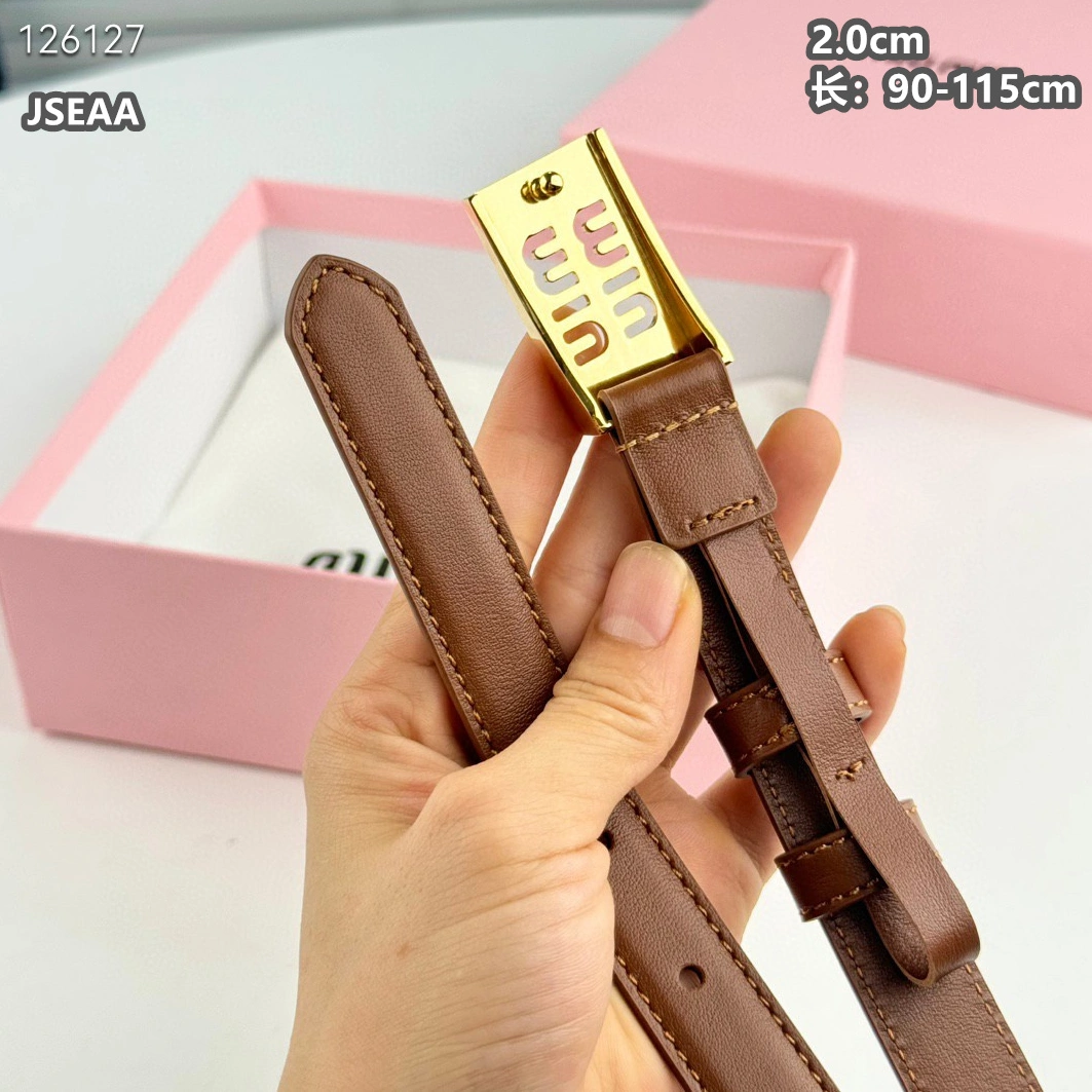 MIU MIU AAA Quality Belts For Women GoodFit 8841
