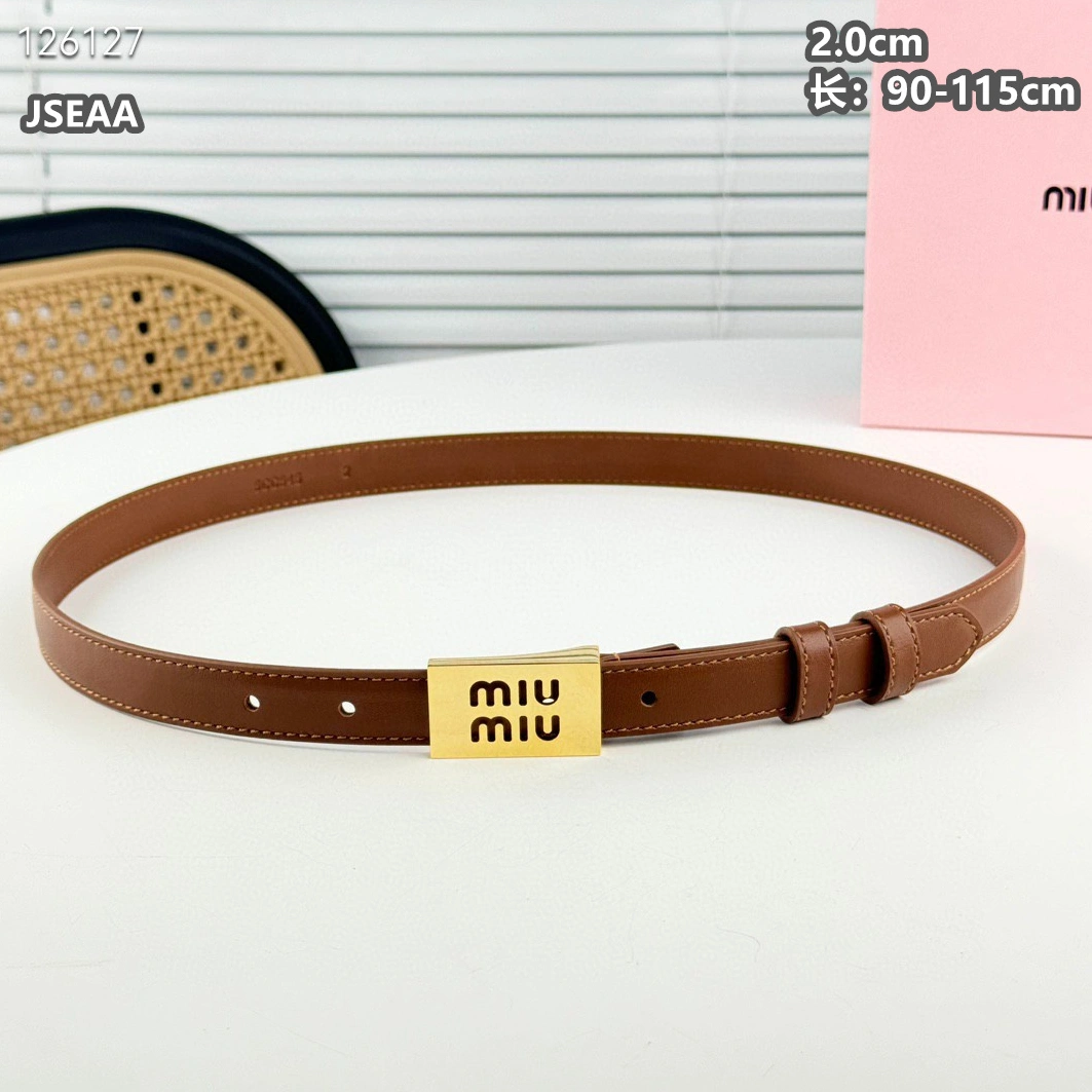 MIU MIU AAA Quality Belts For Women GoodFit 8841